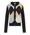 Ganni Harlequin Argyle Wool-blend Cardigan
