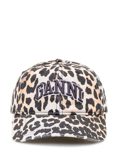 Ganni Hat With Visor In Multi