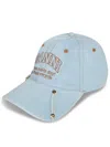 Ganni Light Denim Baseball Cap