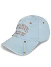 Ganni Light Denim Baseball Cap