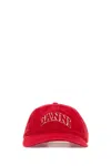 Ganni Washed Cotton Canvas Cap Embroidery