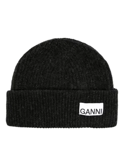 Ganni Hats In Black