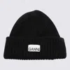Ganni Hats Blacks And Greys In Brown