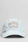 Ganni Hats In Blue Cotton In Blue