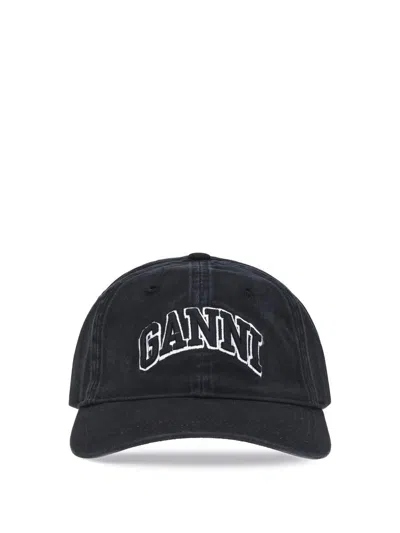 キャップ GANNI SLATE COTTON BASEBALL CAP 19455668_50189829_1000.jpg