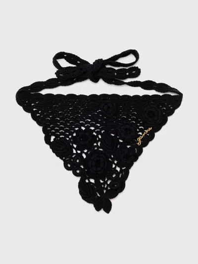 Ganni Head Scarf Crochet In Black