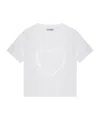 Ganni Women Heart Embroidery T-shirt In White