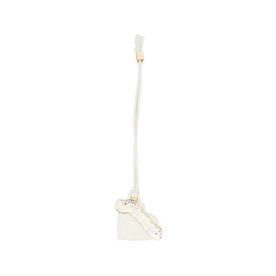 Ganni Heart Bag Charm In White