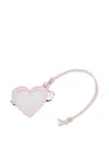 Ganni Heart Embellished Keyring In Pink