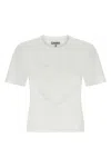 Ganni Women Heart Embroidery T-shirt