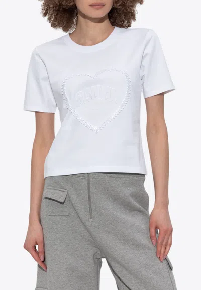 GANNI HEART LOGO T-SHIRT