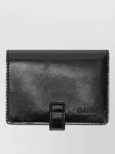 Ganni Heart Mirror Wallet Dotted Design In Pattern