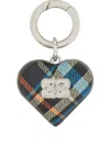 Ganni Heart-shape Charm In Blue