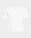 Ganni Women Heart Embroidery T-shirt In Bright White