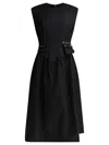 Ganni Tailored Cotton Corset Midi Dress
