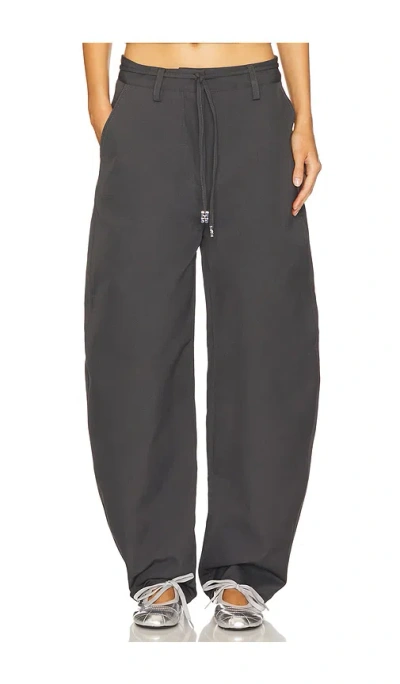 Ganni 24AW パンツ ブラック系 Black Black Nylon Elasticated Pants | GANNI US