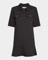 GANNI HEAVY FLEECE SHORT-SLEEVE MINI DRESS
