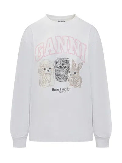 Ganni Heavy Jersey In White
