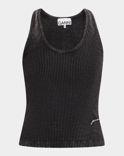 Ganni Heavy Rib Jersey Tank Top