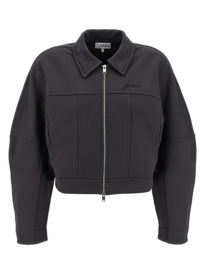 GANNI GANNI 'HEAVY TERRY JERSEY' BOMBER JACKET