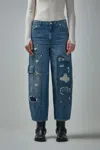 Ganni Blue Heavy Washed Carpenter Jeans In There Is No Color Specification For This Product.