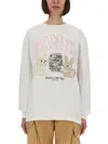 Ganni Oversized Printed Organic And Recycled Cotton-jersey Sweatshirt In Neutral