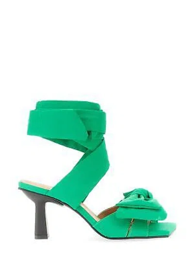 Pre-owned Ganni Heeled Sandal In Green