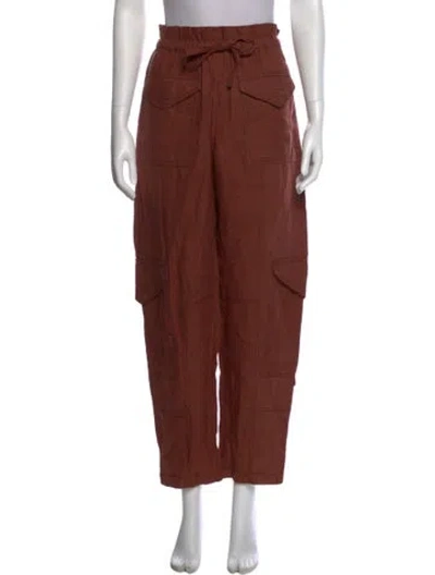 Pre-owned Ganni Hemp Straight Leg Pants In Brown