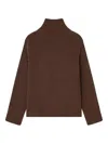 Ganni High-neck Open-back Pullover In Brown