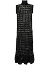 Ganni High-neck Sleeveless Dress In 099