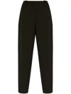 Ganni Pleated Pants Woman Black In Cotton In 黑色