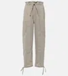 Ganni High-rise Wide-leg Pants In Grey