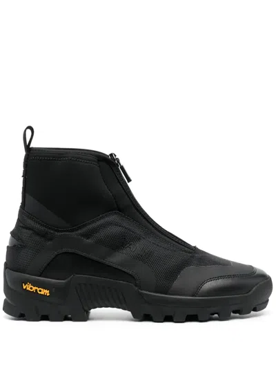 Ganni High-top-sneakers Aus Scuba Und Canvas In Schwarz