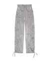 Ganni High-waist Tapered-leg Trousers In Gray