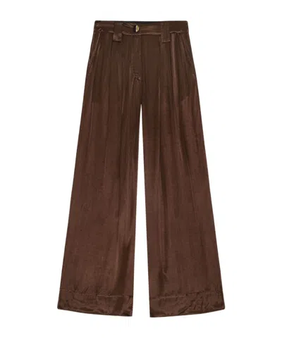 Ganni High-waisted Bell Bottoms In Brown