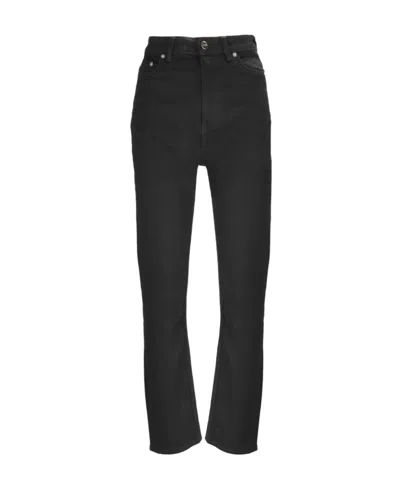 Ganni High-waisted Slim Jeans In Black