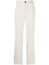 Ganni High-waisted Straight-leg Trousers In Neutrals