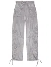 Ganni High-waist Tapered-leg Trousers In Grey