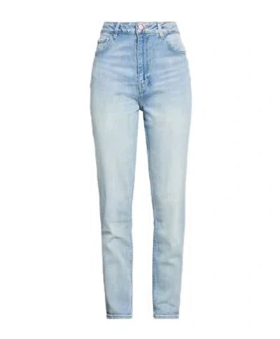 Ganni High-rise Denim Trousers In Blue