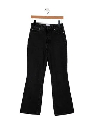 Pre-owned Ganni High-rise Flared Jeans In Blue