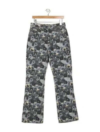 Pre-owned Ganni High-rise Flared Jeans In Grey