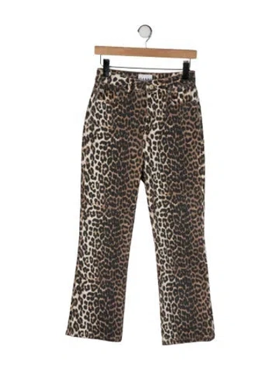 Pre-owned Ganni High-rise Flared Jeans In Multi