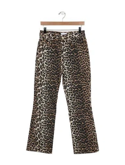 Pre-owned Ganni High-rise Flared Jeans In Multi