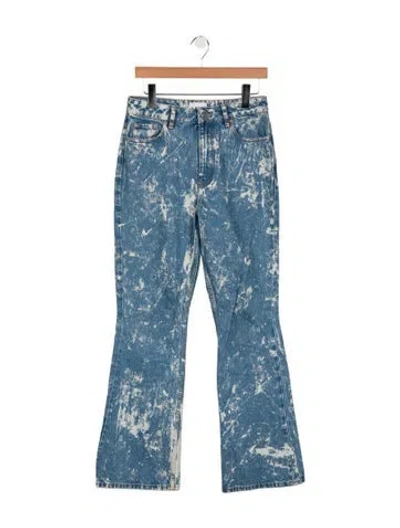 Pre-owned Ganni High-rise Flared Jeans In Multi