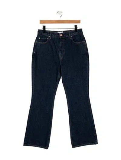Pre-owned Ganni High-rise Flared Jeans W/ Tags In Blue