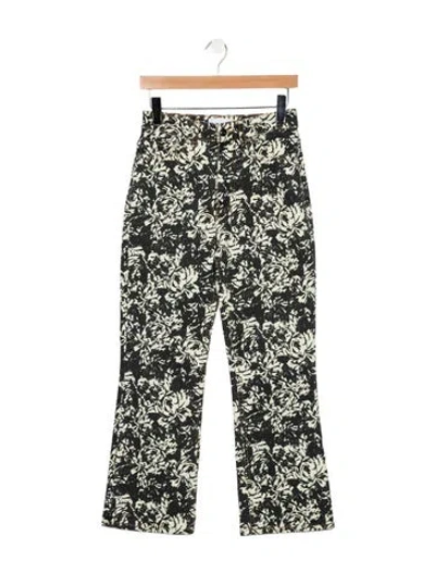 Pre-owned Ganni High-rise Straight Leg Jeans In Black