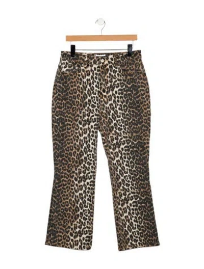 Pre-owned Ganni High-rise Wide Leg Jeans In Multi