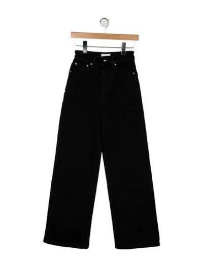 Pre-owned Ganni High-rise Wide Leg Jeans W/ Tags In Black