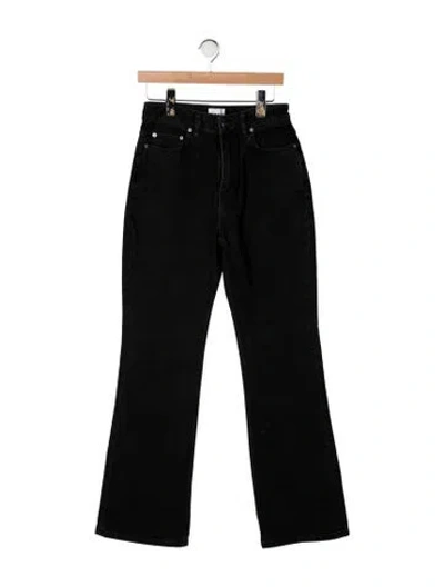 Pre-owned Ganni High-rise Wide Leg Jeans W/ Tags In Black