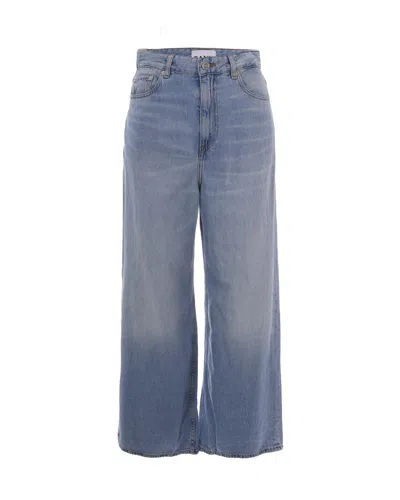 Ganni High-rise Wide-leg Jeans In Blue